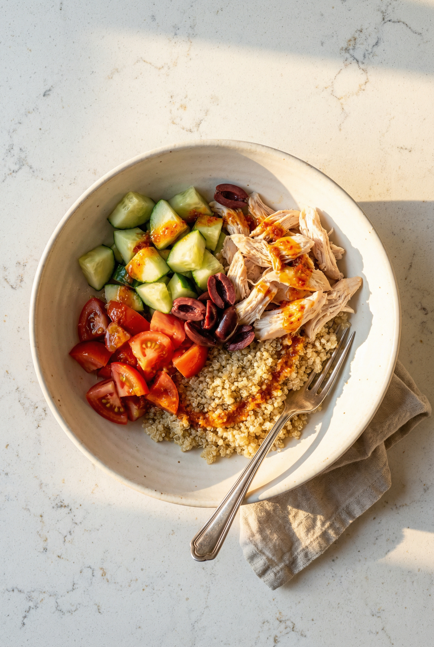 Tunisian Chicken Bowl with Harissa Dressing