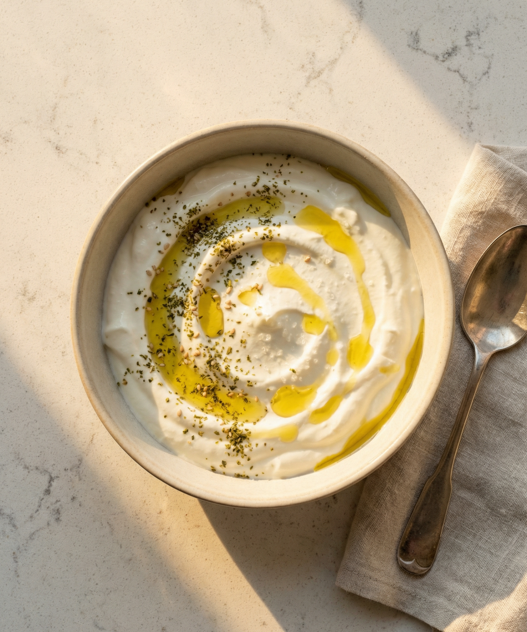 Greek Yogurt with Oil & Salt