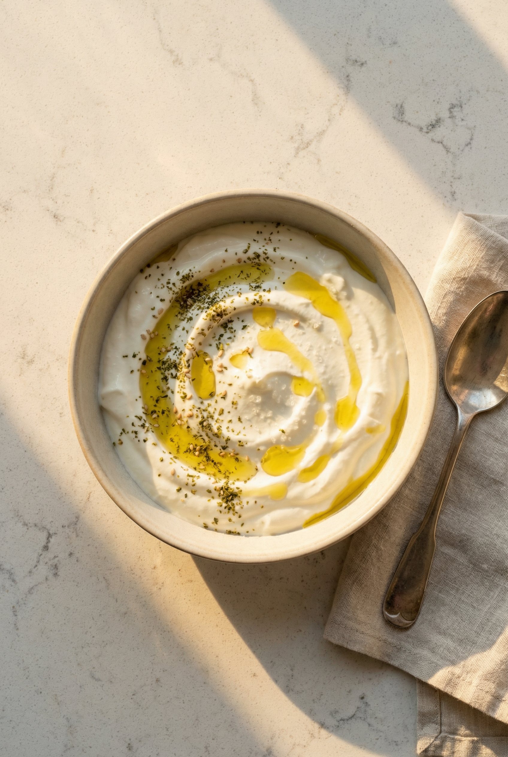 Greek Yogurt with Oil & Salt